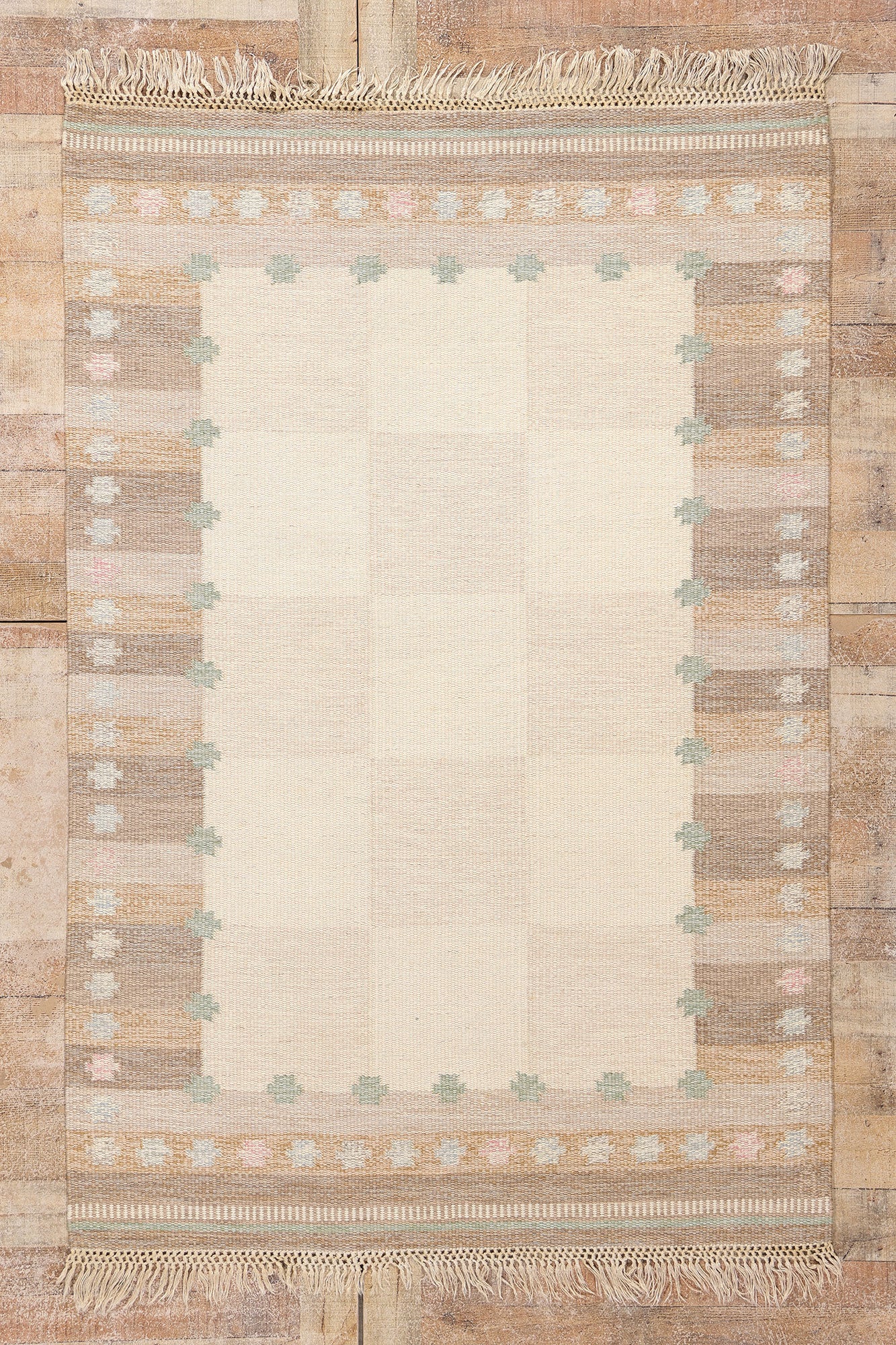 5 x 7 - Ivory Vintage Kilim Rug - 79371