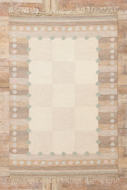 5 x 7 - Ivory Vintage Kilim Rug - 79371