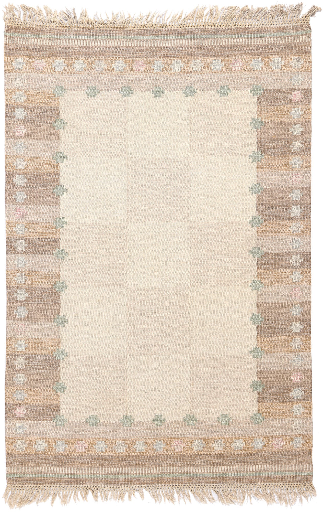 5 x 7 - Ivory Vintage Kilim Rug - 79371