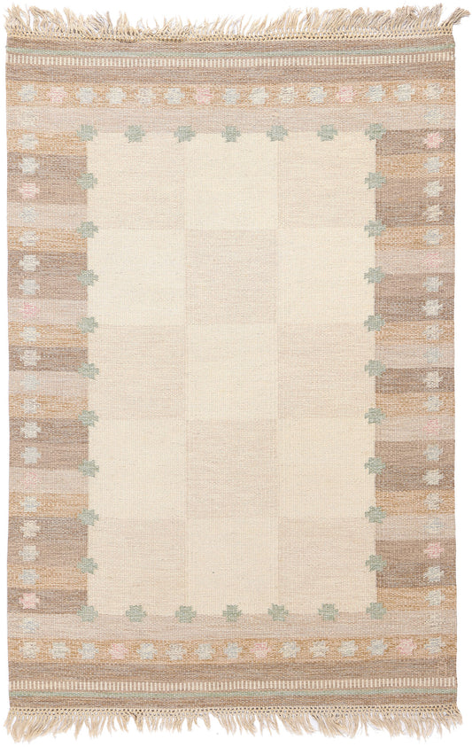 5 x 7 - Ivory Vintage Kilim Rug - 79371