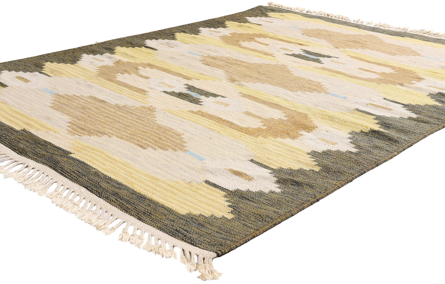 5 x 6 - Beige Vintage Swedish Rollakan Rug - 79372