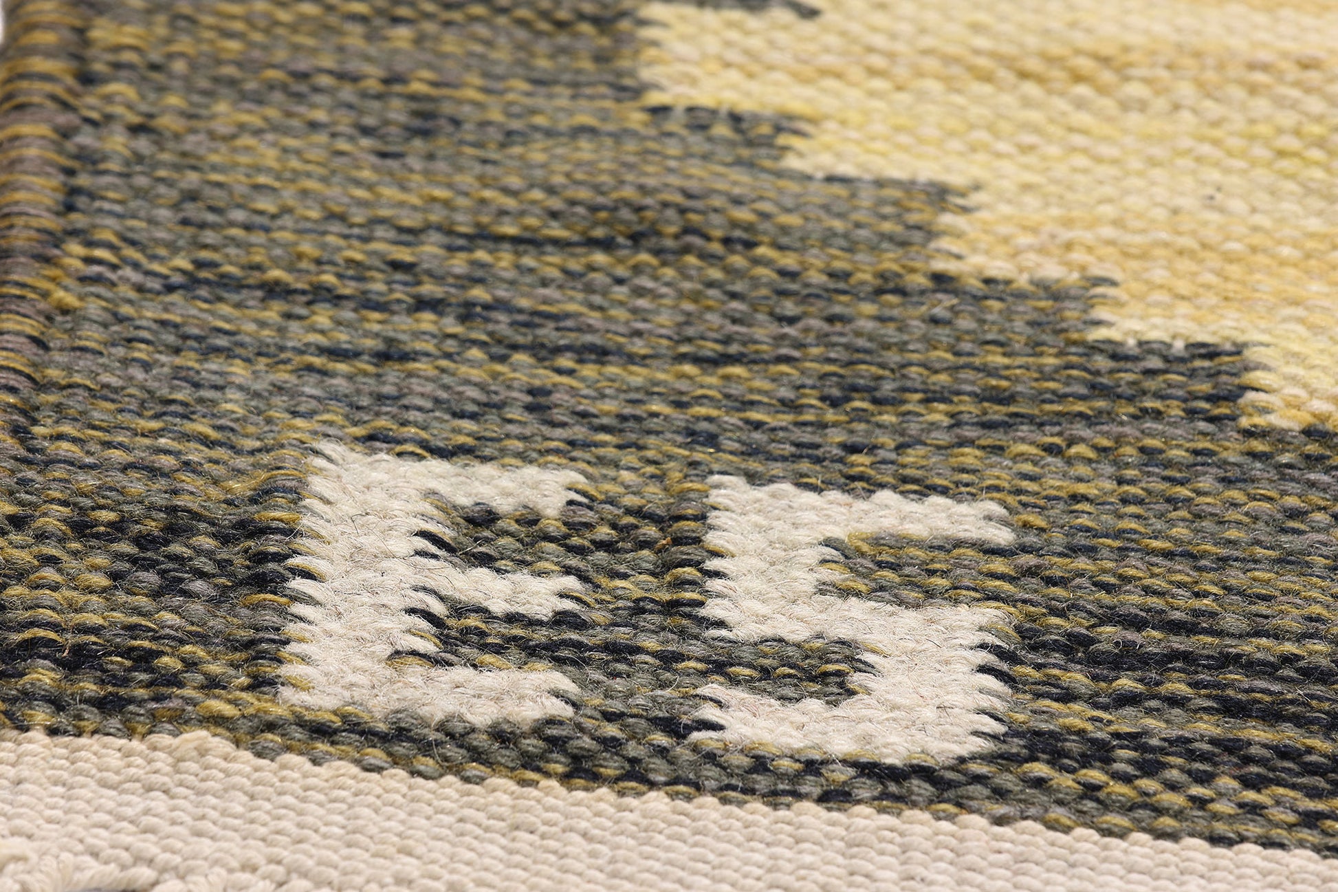 5 x 6 - Beige Vintage Swedish Rollakan Rug - 79372