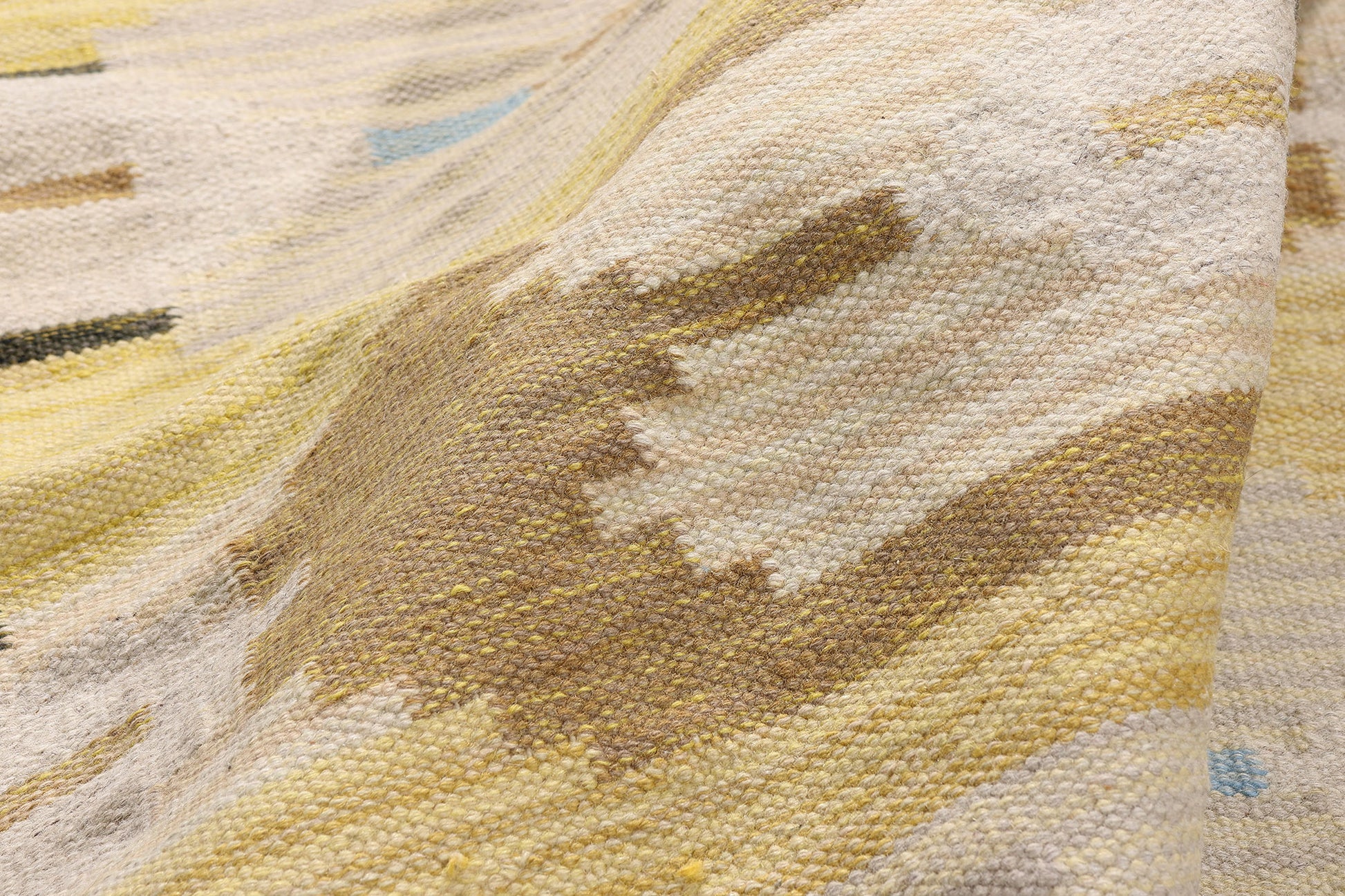 5 x 6 - Beige Vintage Swedish Rollakan Rug - 79372