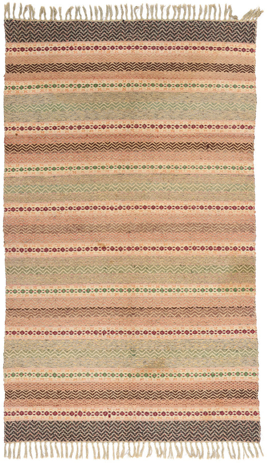 6 x 10 - Multicolor Vintage Swedish Rag Rya Rug - 79373