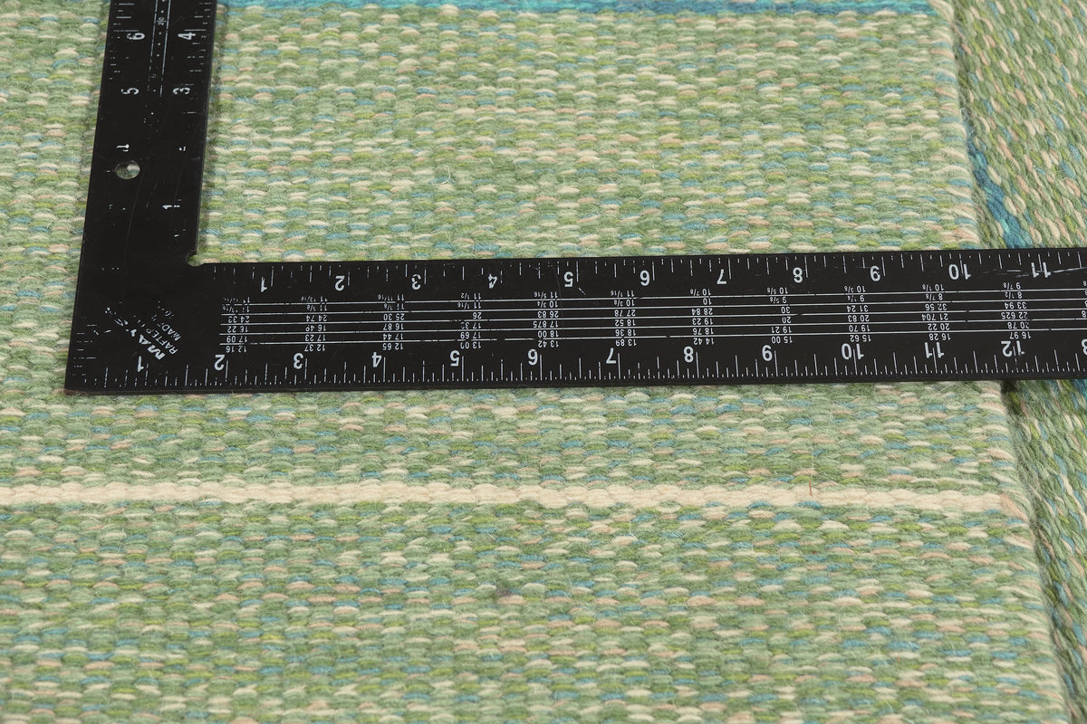 6 x 8 - Green Vintage Swedish Rollakan Rug - 79375
