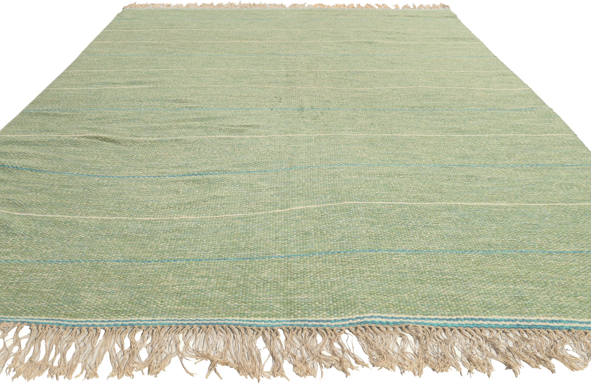 6 x 8 - Green Vintage Swedish Rollakan Rug - 79375