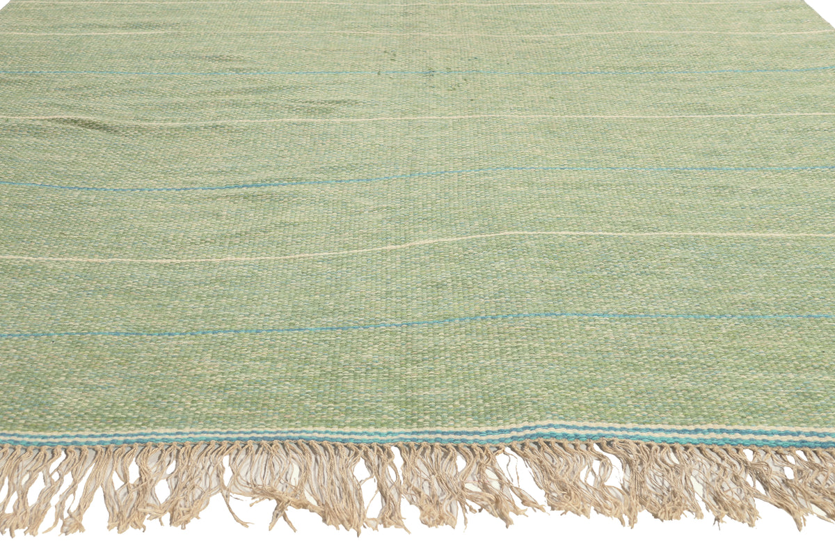 6 x 8 - Green Vintage Swedish Rollakan Rug - 79375
