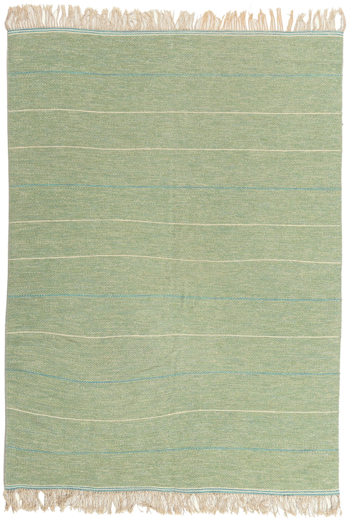6 x 8 - Green Vintage Swedish Rollakan Rug - 79375