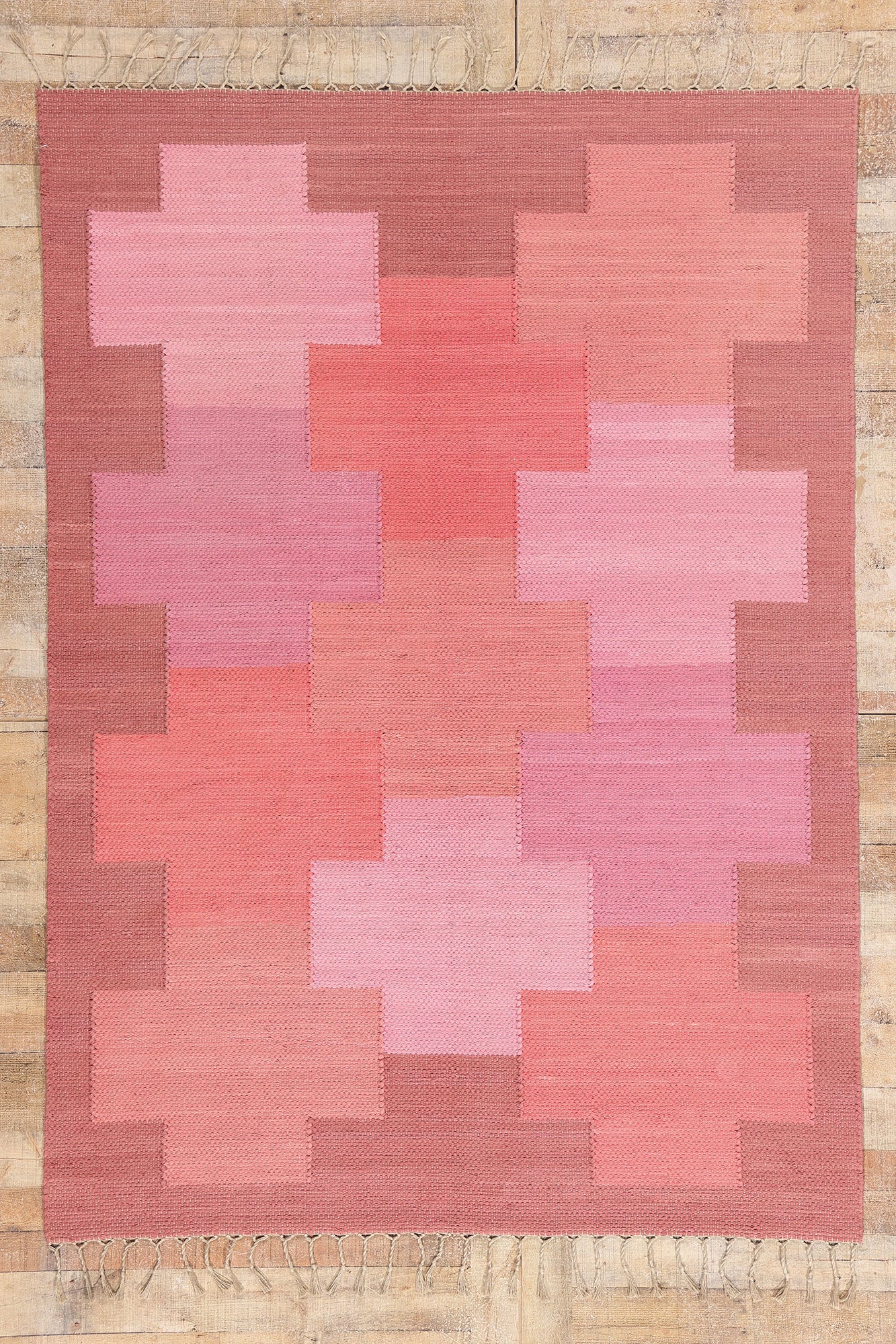 6 x 8 - Pink Vintage Kilim Rug - 79376