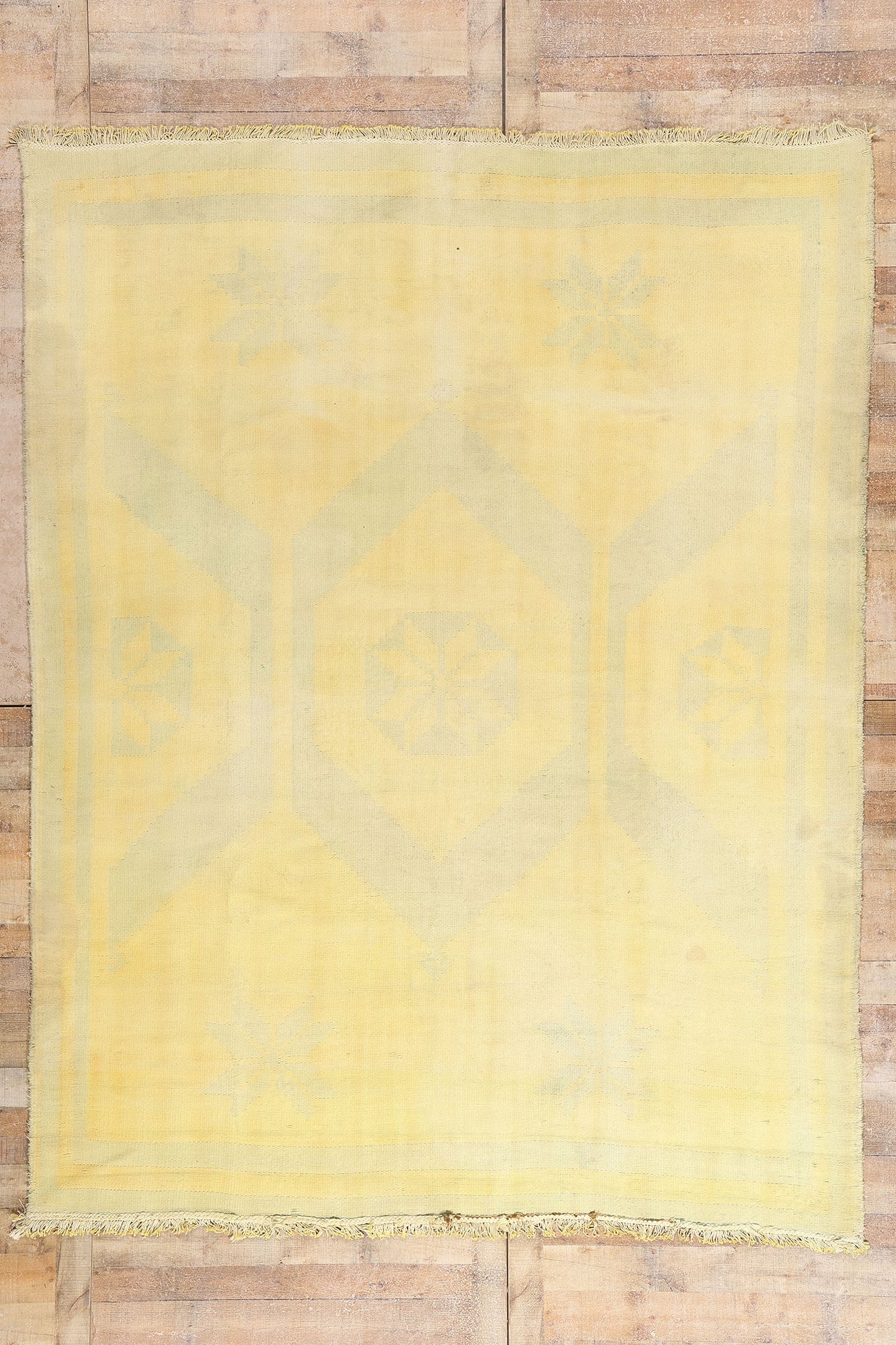8 x 10 - Yellow Vintage Kilim Rug - 79378