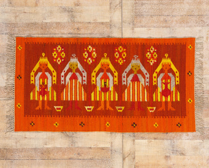 3 x 5 - Red Vintage Yeibichai Navajo Rug - 79379