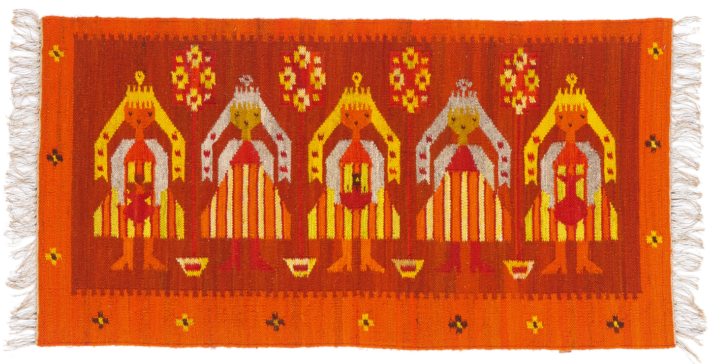 3 x 5 - Red Vintage Yeibichai Navajo Rug - 79379