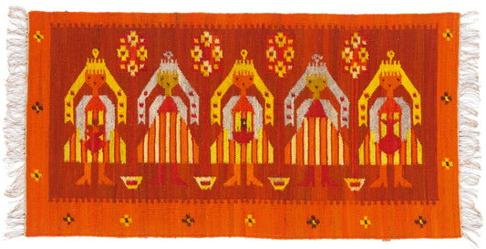 3 x 5 - Red Vintage Yeibichai Navajo Rug - 79379