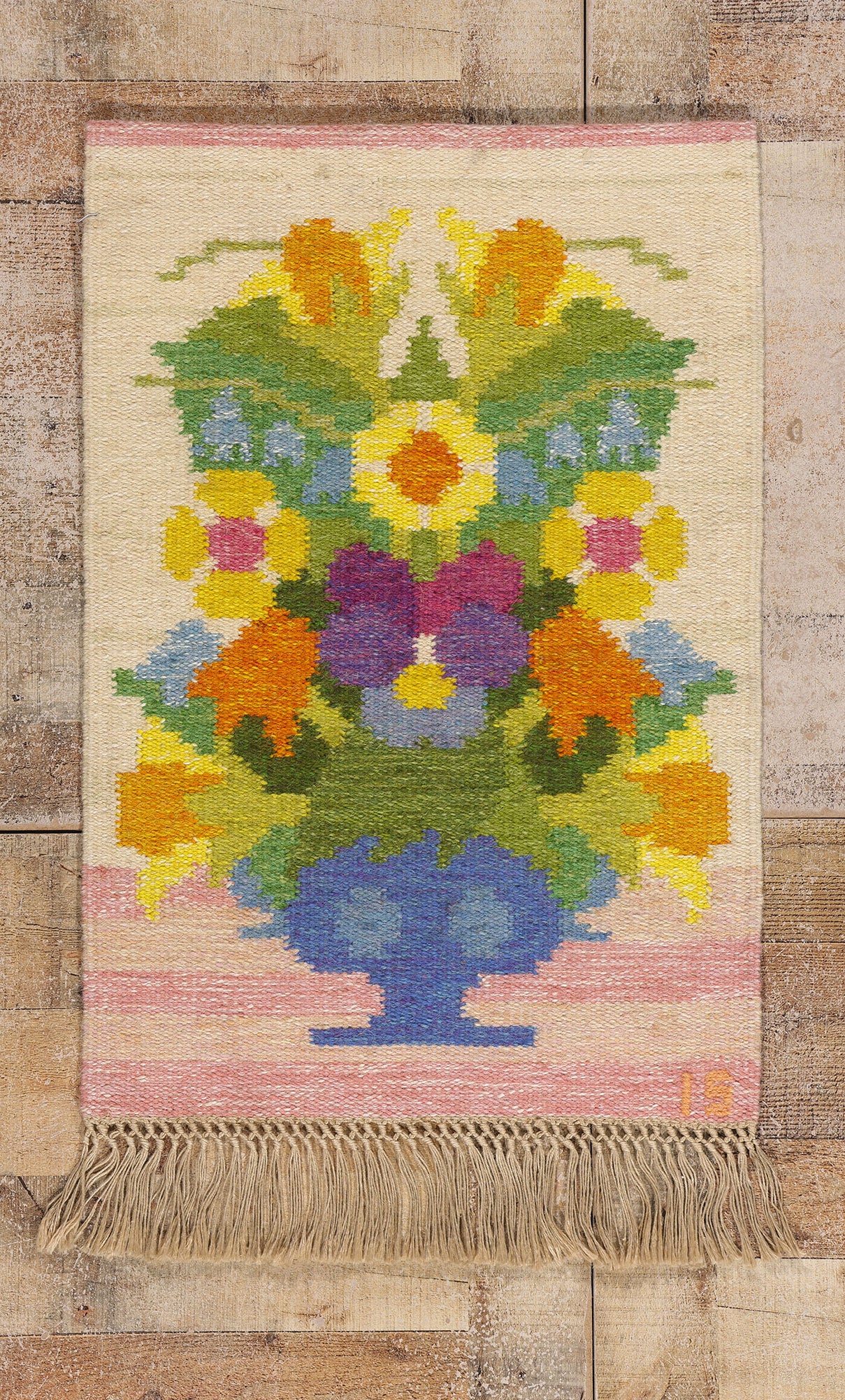 2 x 3 - Green Vintage Kilim Rug - 79380