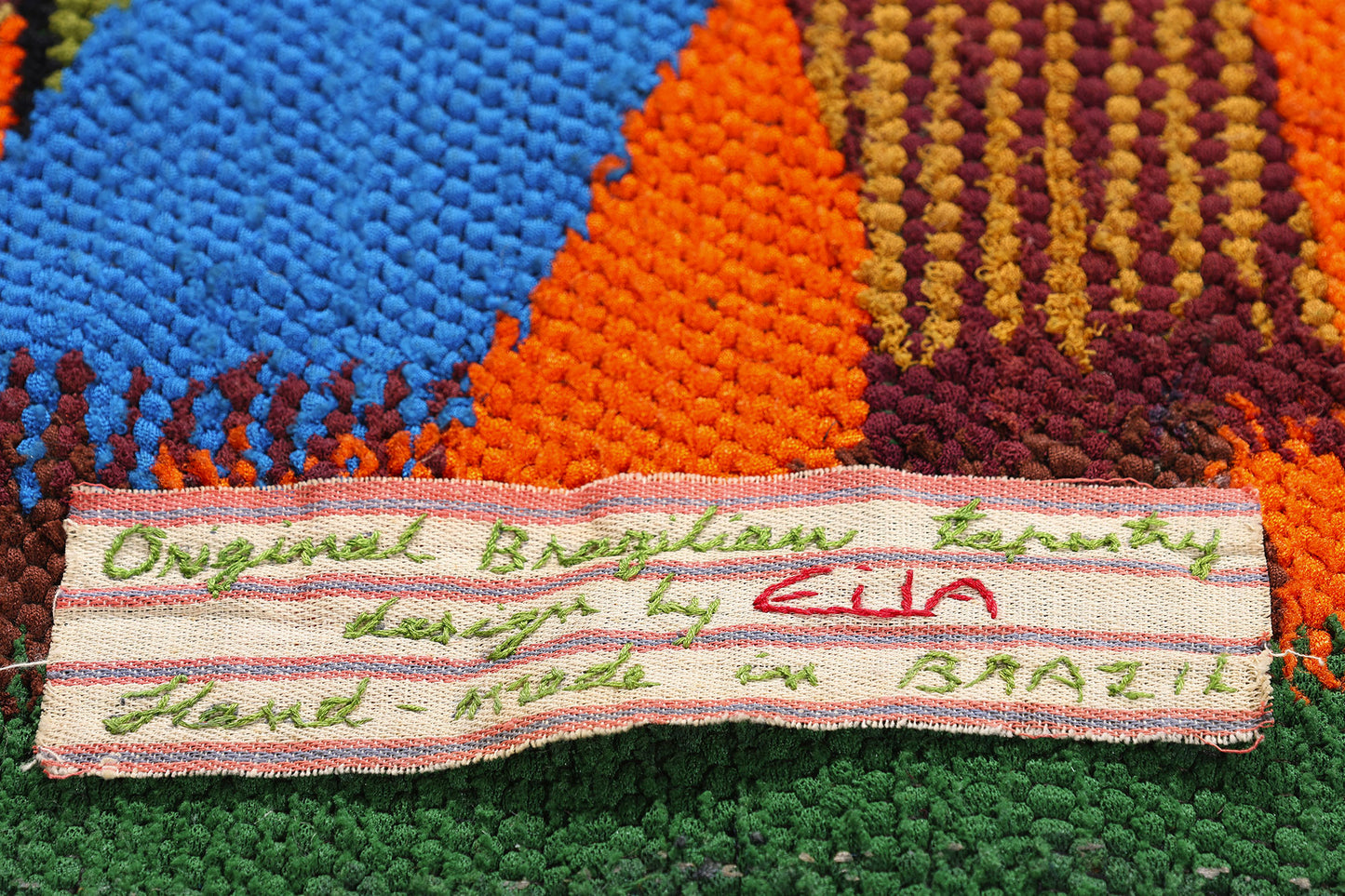 3 x 7 - Orange Vintage Eila Ampula Brazilian Tapestry - 79381