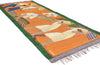 3 x 7 - Orange Vintage Eila Ampula Brazilian Tapestry - 79381