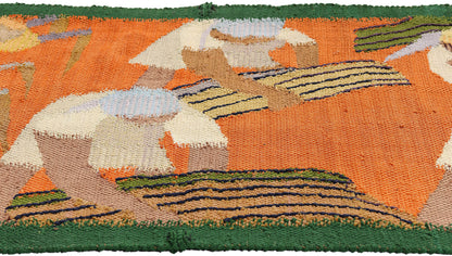 3 x 7 - Orange Vintage Eila Ampula Brazilian Tapestry - 79381