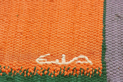 3 x 7 - Orange Vintage Eila Ampula Brazilian Tapestry - 79381