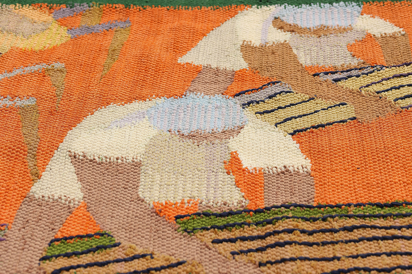 3 x 7 - Orange Vintage Eila Ampula Brazilian Tapestry - 79381