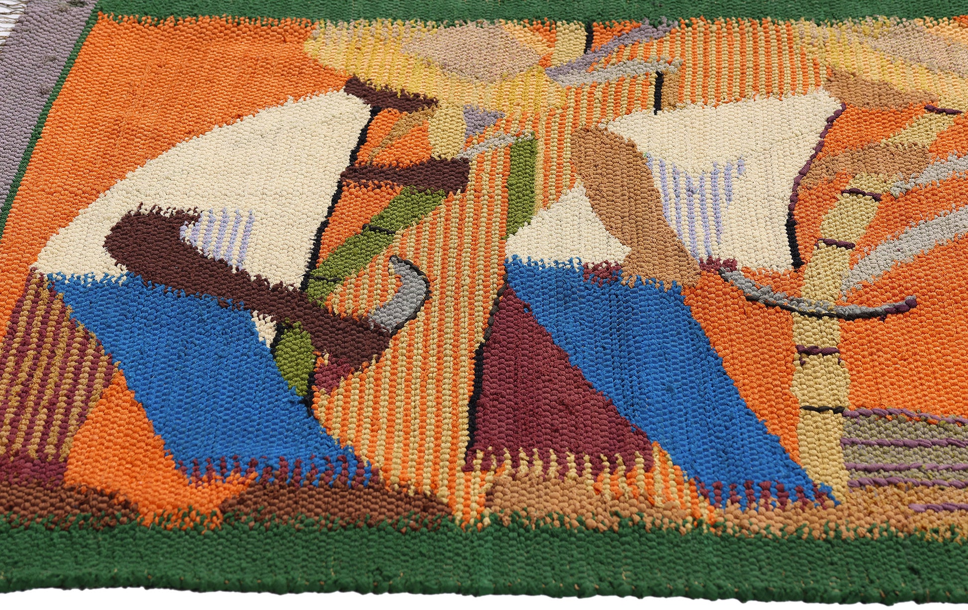 3 x 7 - Orange Vintage Eila Ampula Brazilian Tapestry - 79381