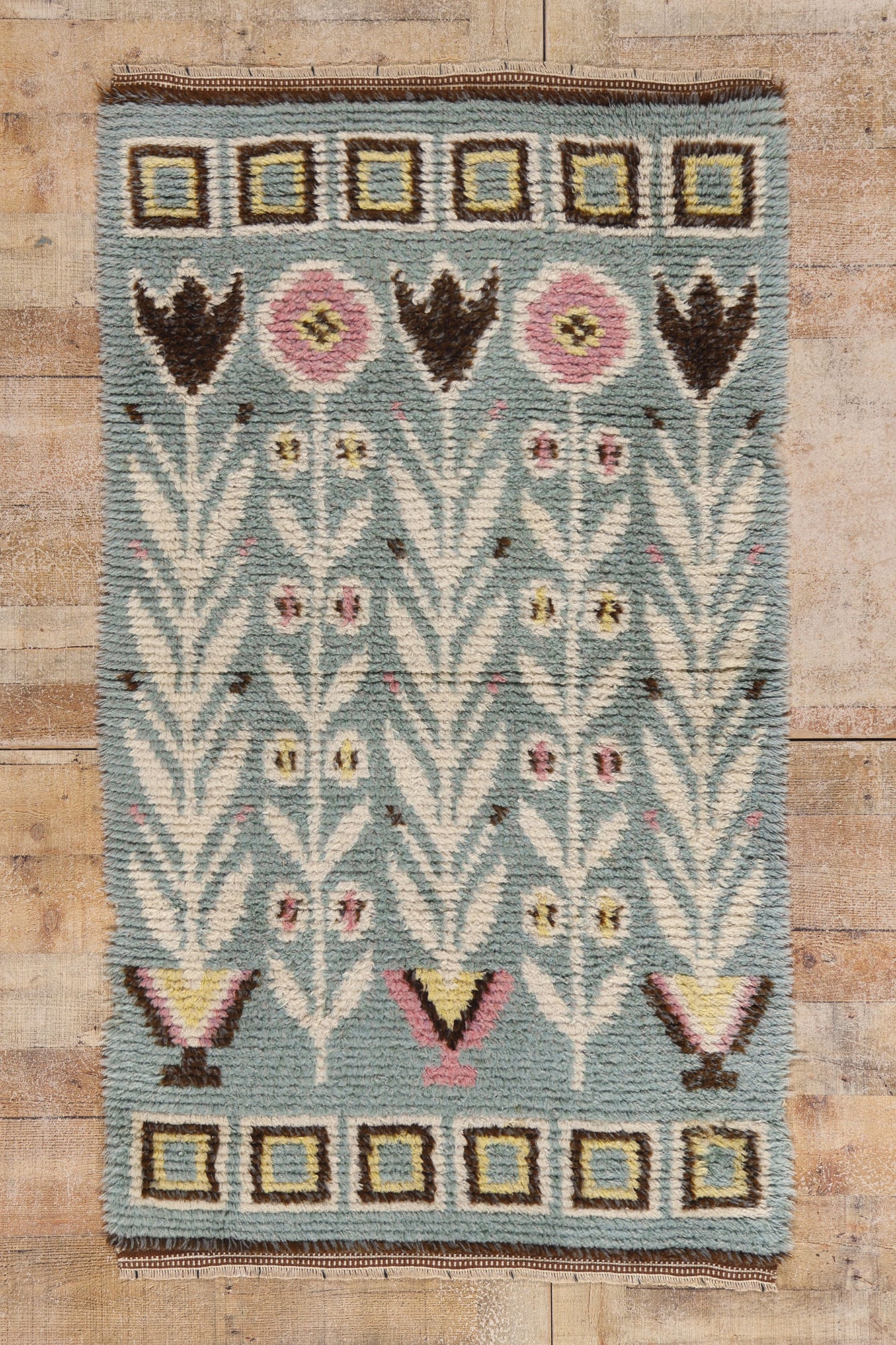 3 x 5 - Gray Vintage Rya Rug - 79382