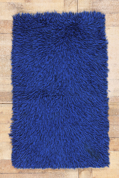 2 x 4 - Blue Vintage Rya Rug - 79383