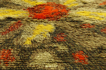 2 x 4 - Green Vintage Rya Rug - 79384