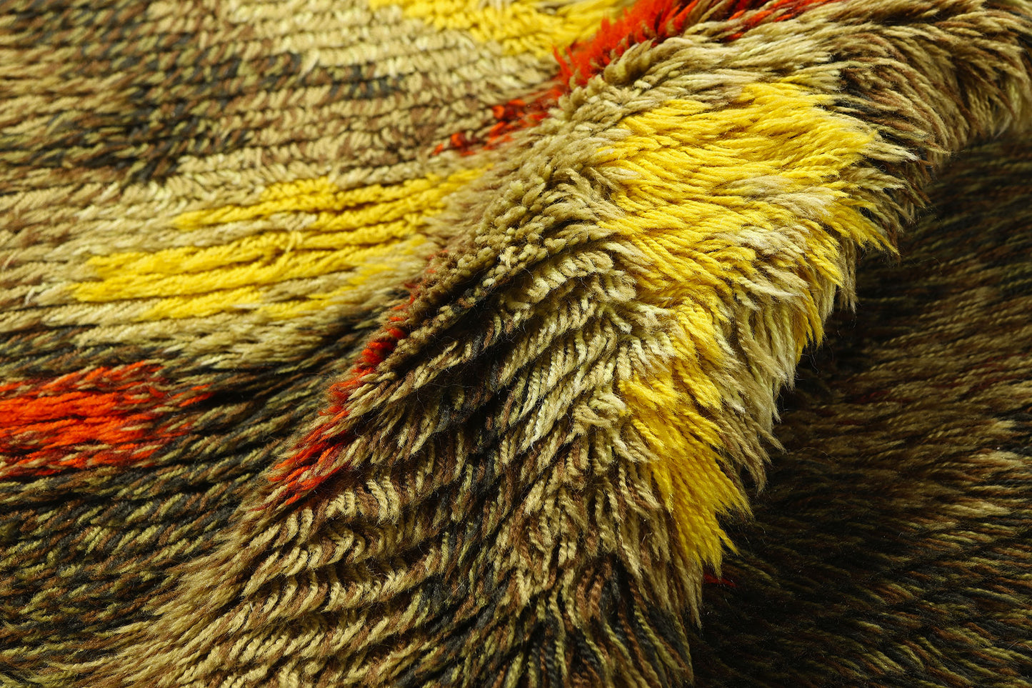 2 x 4 - Green Vintage Rya Rug - 79384