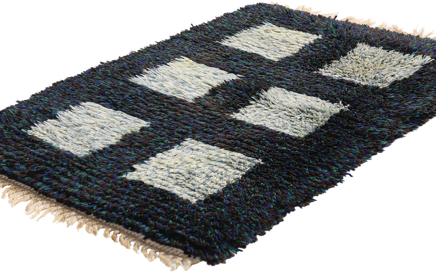 2 x 3 - Black Vintage Rya Rug - 79385