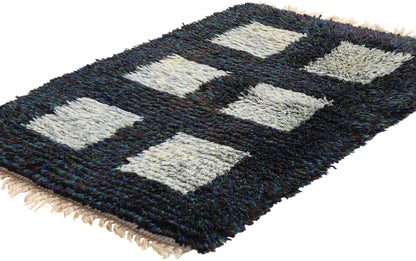 2 x 3 - Black Vintage Rya Rug - 79385