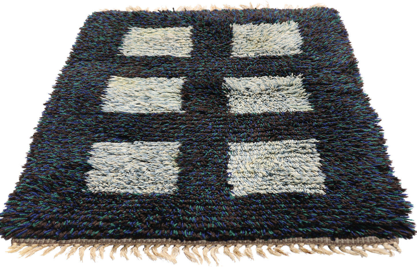 2 x 3 - Black Vintage Rya Rug - 79385