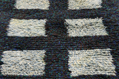 2 x 3 - Black Vintage Rya Rug - 79385