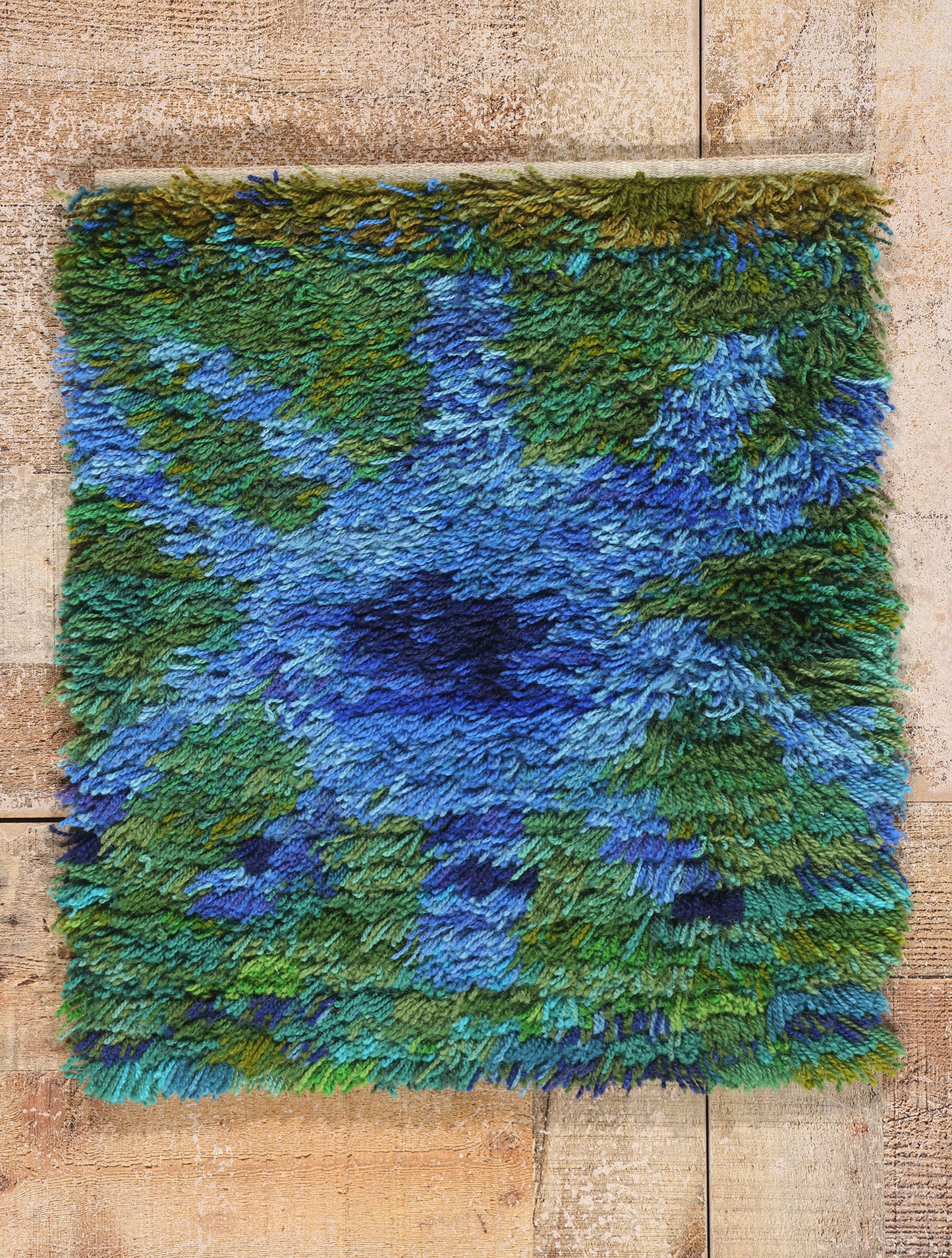2 x 2 - Blue Vintage Rya Rug - 79386