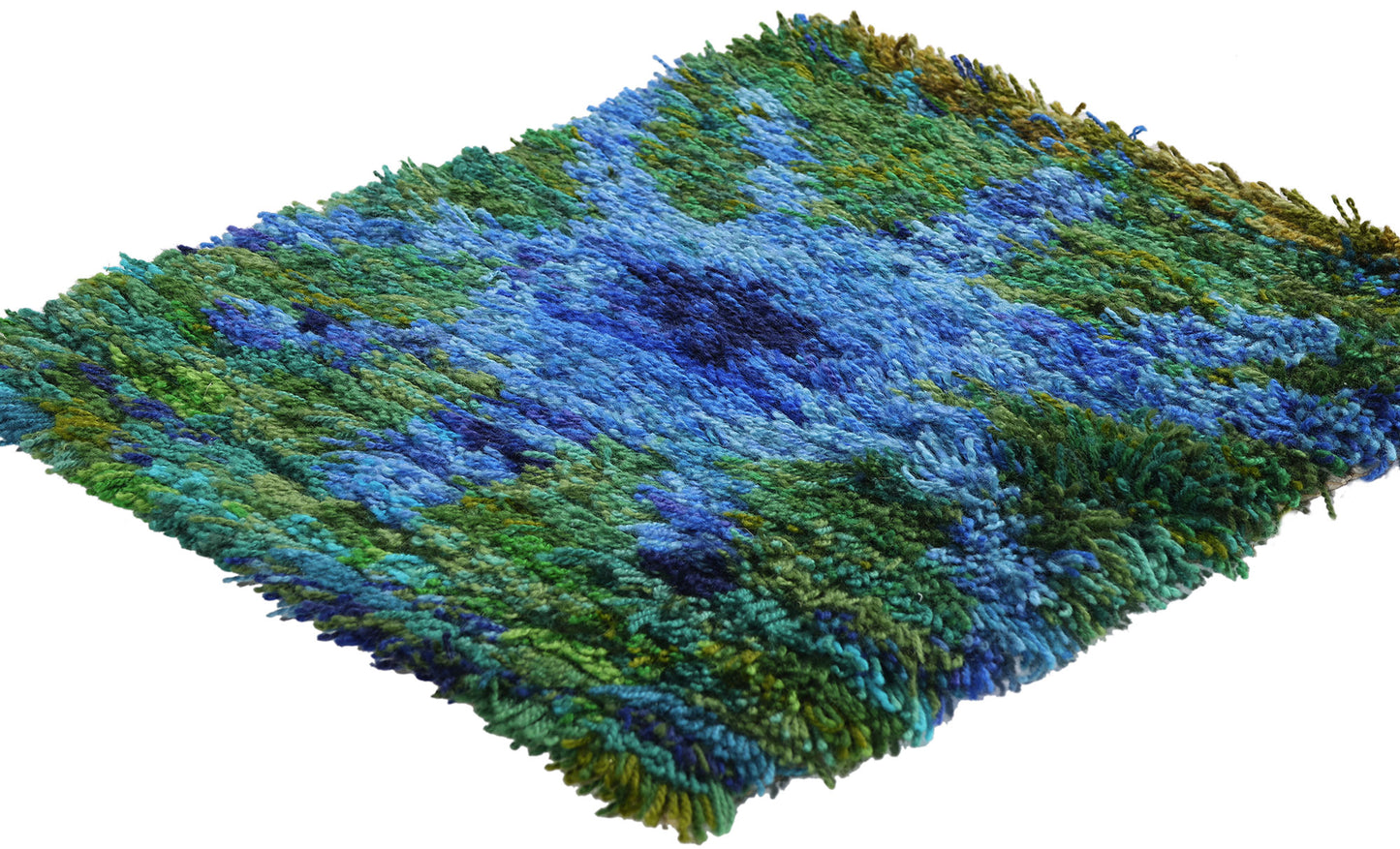 2 x 2 - Blue Vintage Rya Rug - 79386