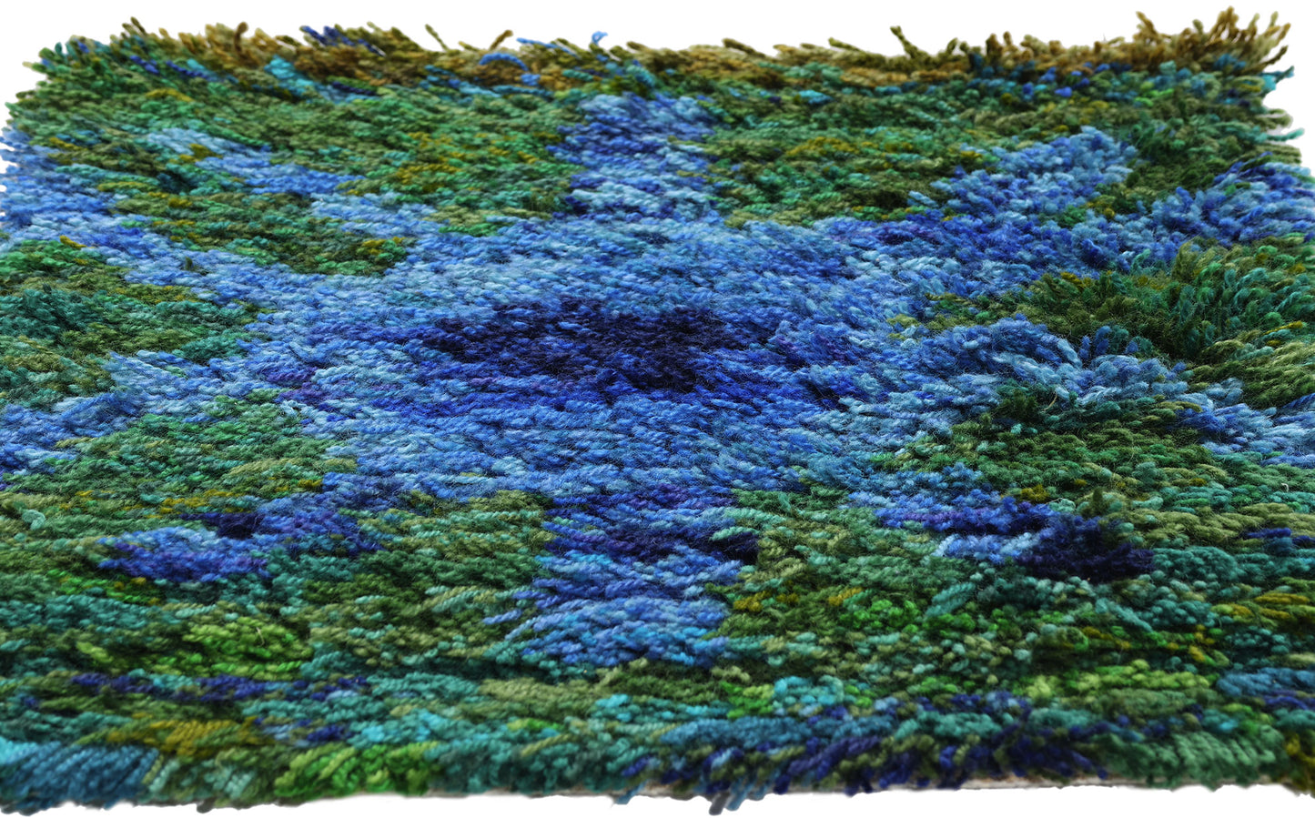 2 x 2 - Blue Vintage Rya Rug - 79386