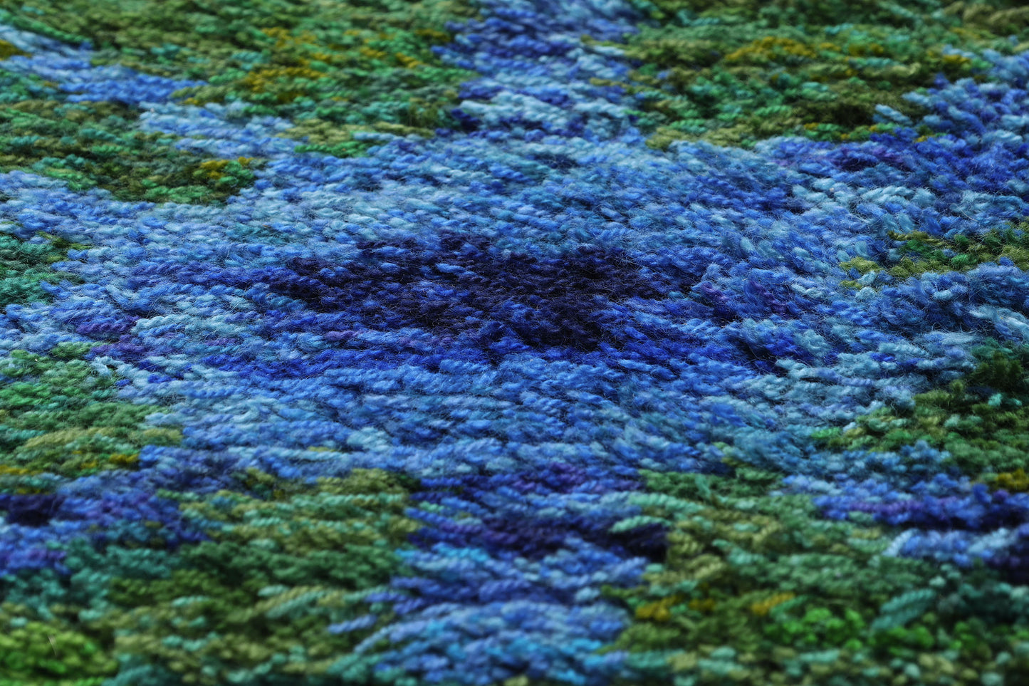 2 x 2 - Blue Vintage Rya Rug - 79386