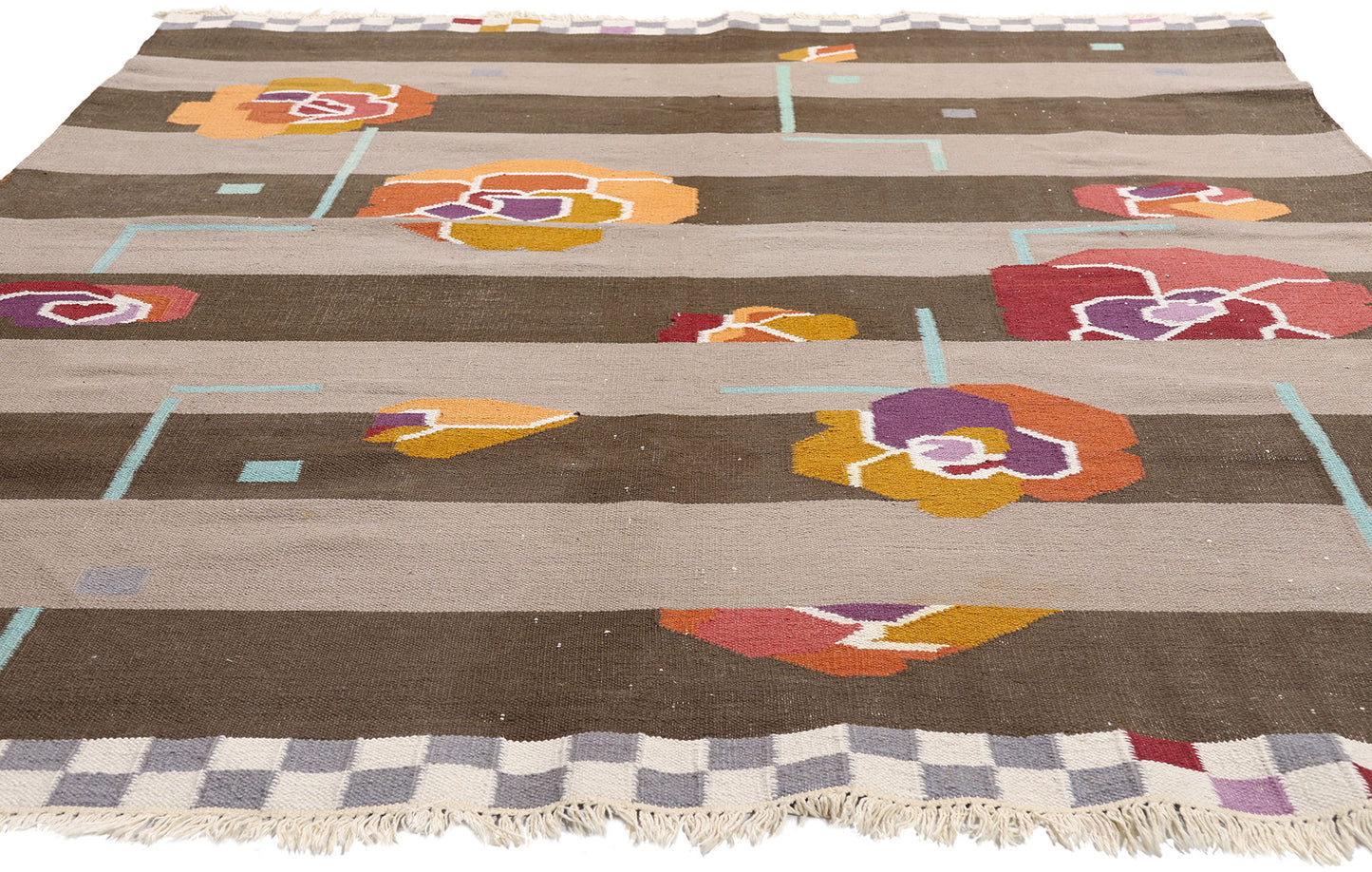 6 x 7 - Gray Vintage Swedish Rollakan Rug - 79388
