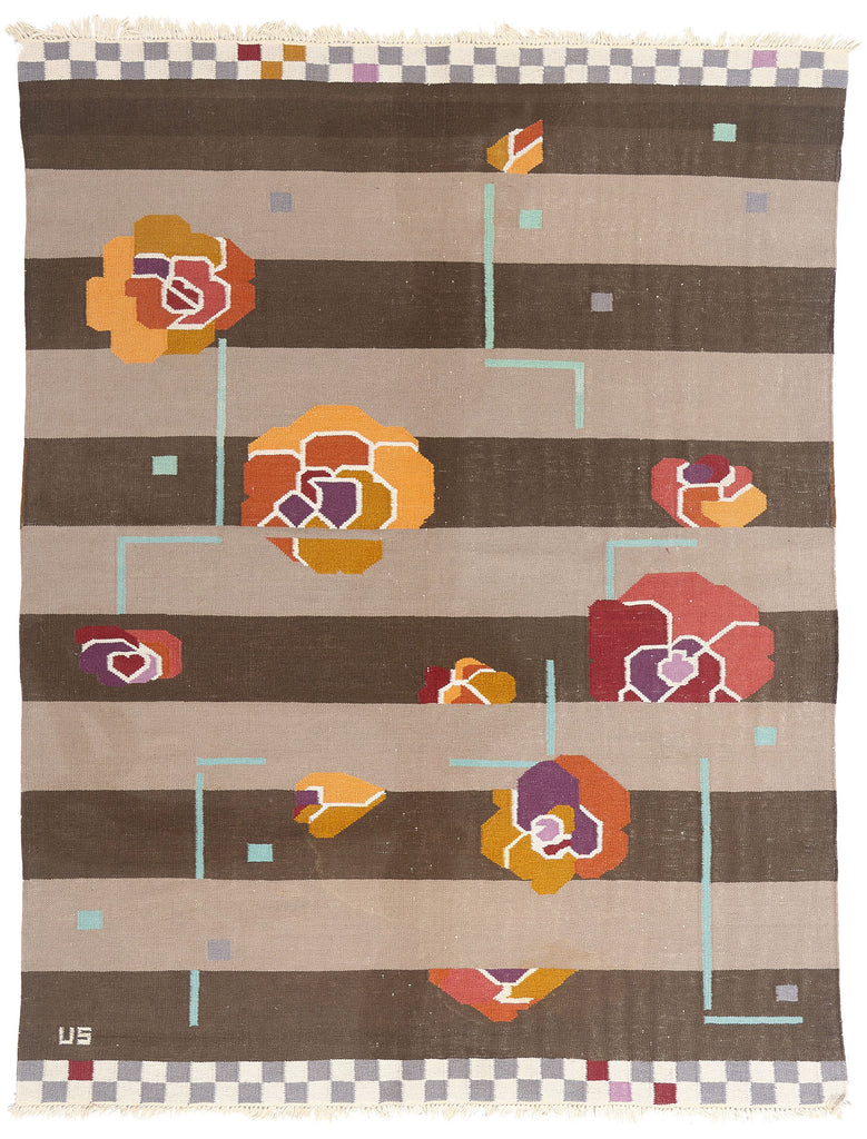 6 x 7 - Gray Vintage Swedish Rollakan Rug - 79388