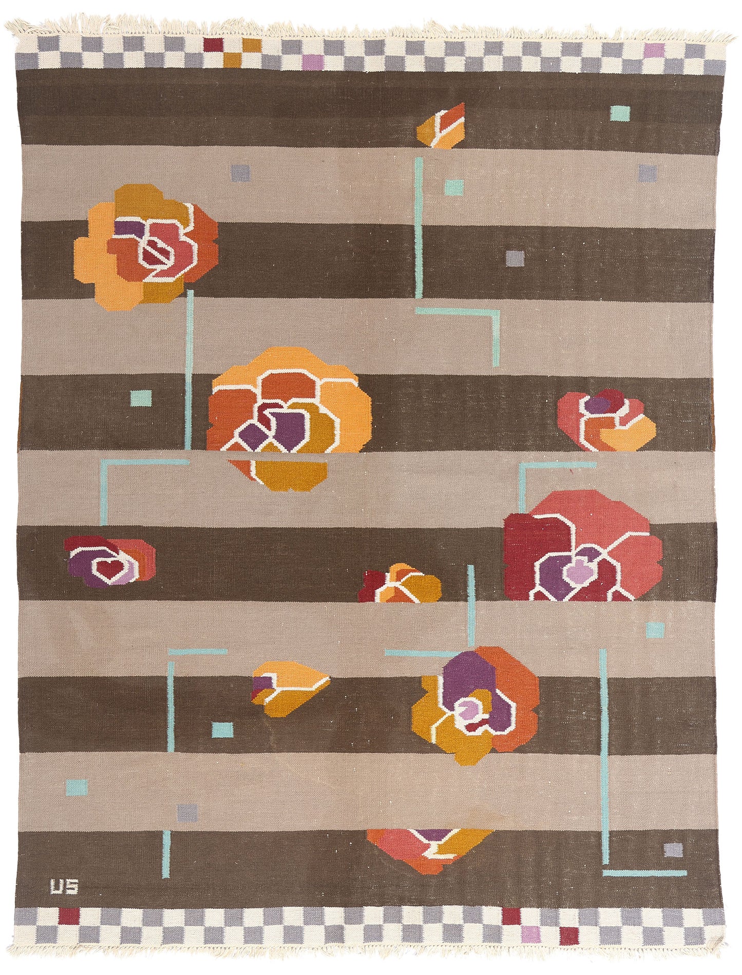 6 x 7 - Gray Vintage Swedish Rollakan Rug - 79388