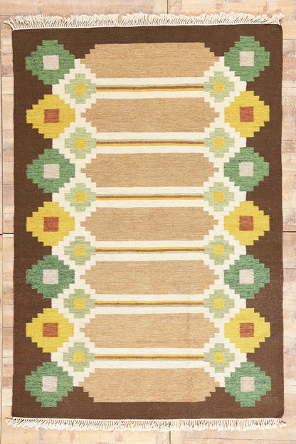 7 x 10 - Brown Vintage Kilim Rug - 79389