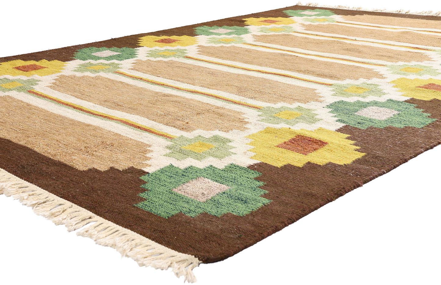 7 x 10 - Brown Vintage Kilim Rug - 79389