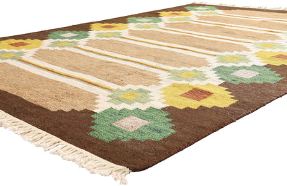 7 x 10 - Brown Vintage Kilim Rug - 79389
