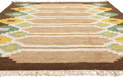 7 x 10 - Brown Vintage Kilim Rug - 79389