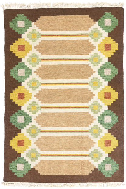 7 x 10 - Brown Vintage Kilim Rug - 79389