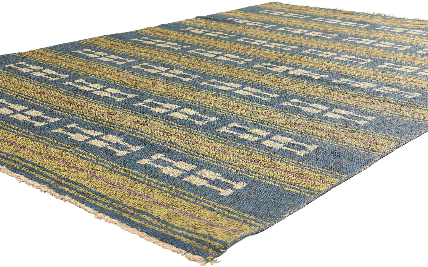 5 x 8 - Blue Vintage Kilim Rug - 79390