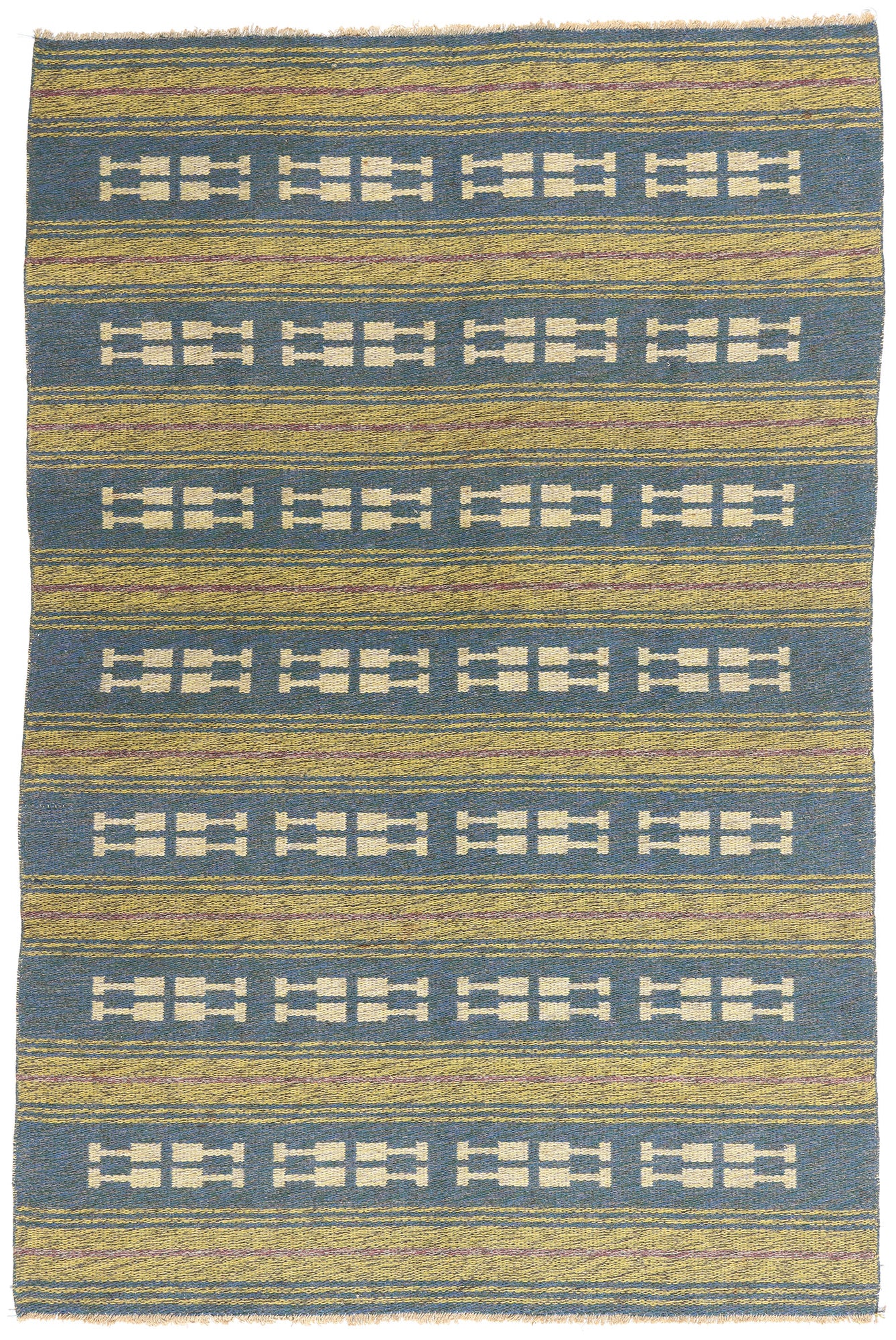 5 x 8 - Blue Vintage Kilim Rug - 79390