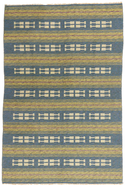 5 x 8 - Blue Vintage Kilim Rug - 79390