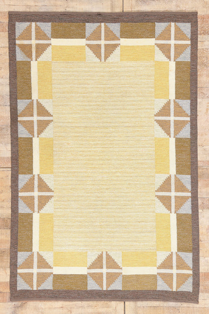 5 x 8 - Yellow Vintage Kilim Rug - 79392