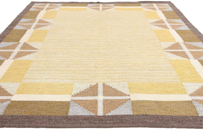 5 x 8 - Yellow Vintage Kilim Rug - 79392