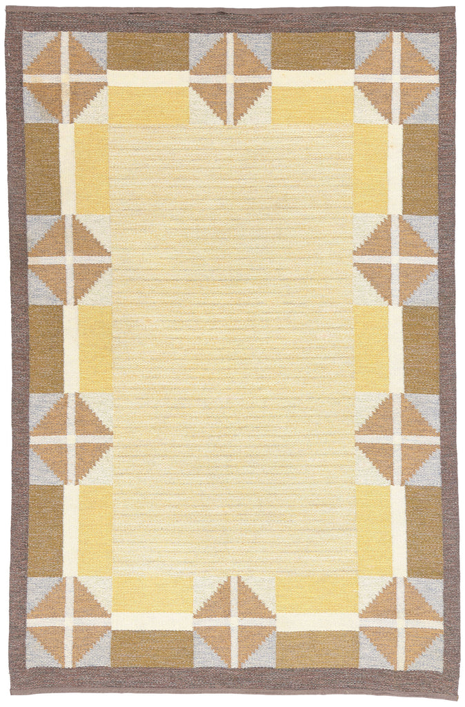 5 x 8 - Yellow Vintage Kilim Rug - 79392